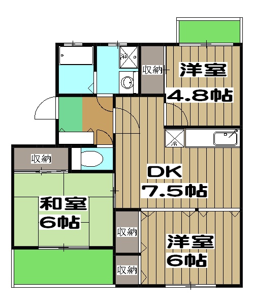 カーサNAKAMURAの間取り