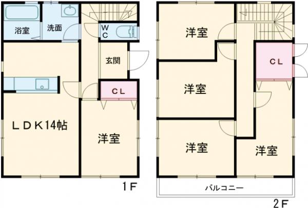伊勢崎市長沼戸建の間取り