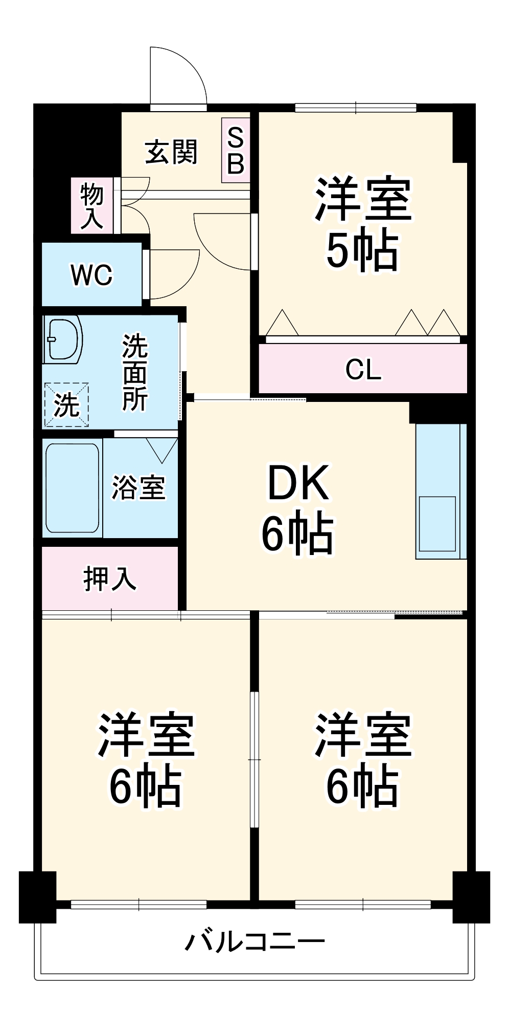 パレスニシハラの間取り