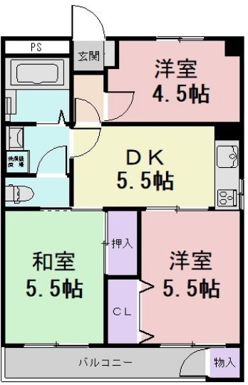 グリーンハイツの間取り