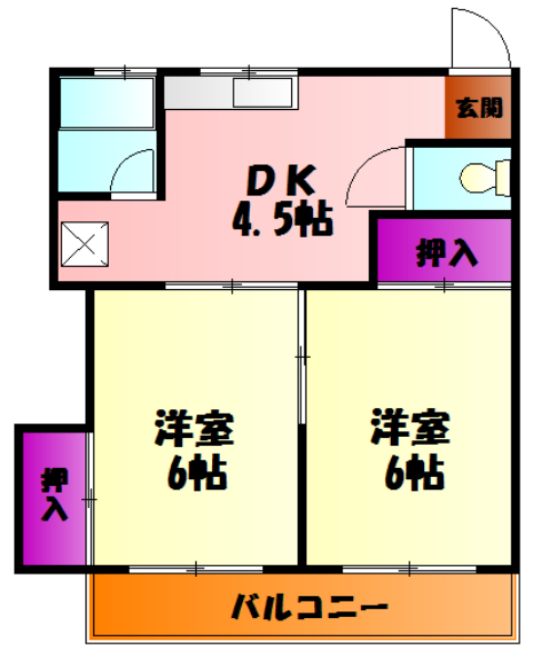 カヤマハイツの間取り