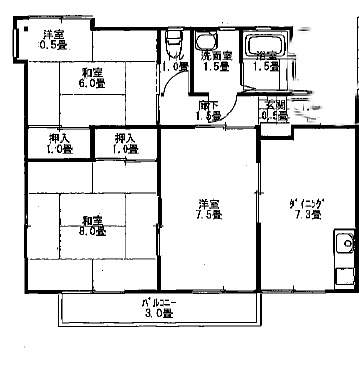 ファミール安松の間取り