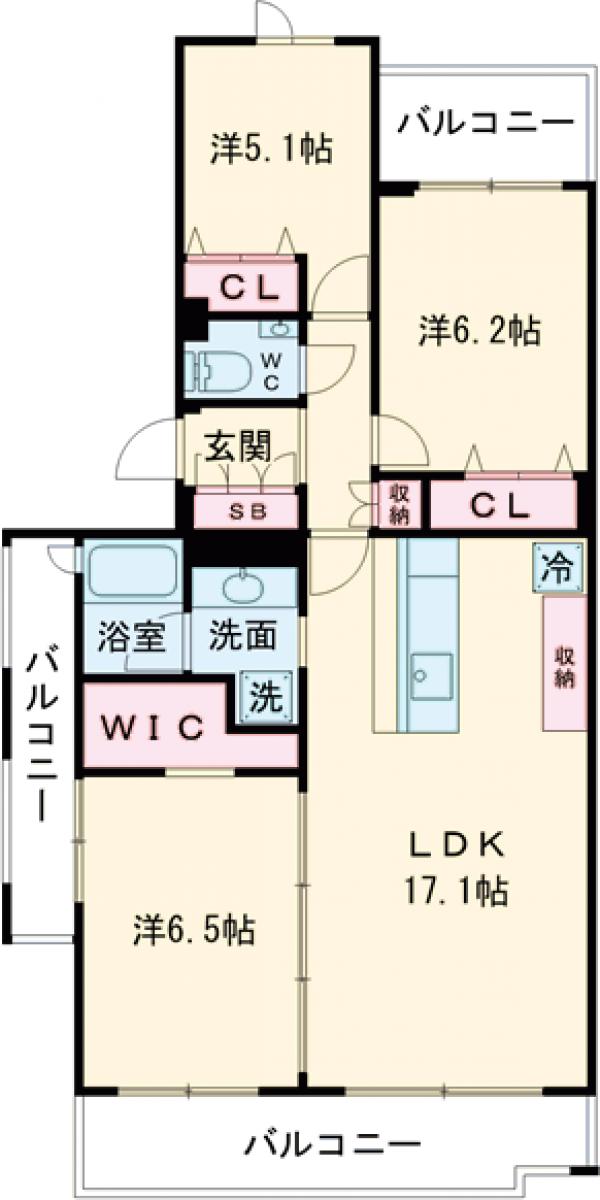 グランハイツ瀬田Northの間取り