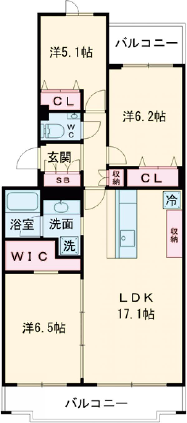 グランハイツ瀬田Ｎｏｒｔｈの間取り