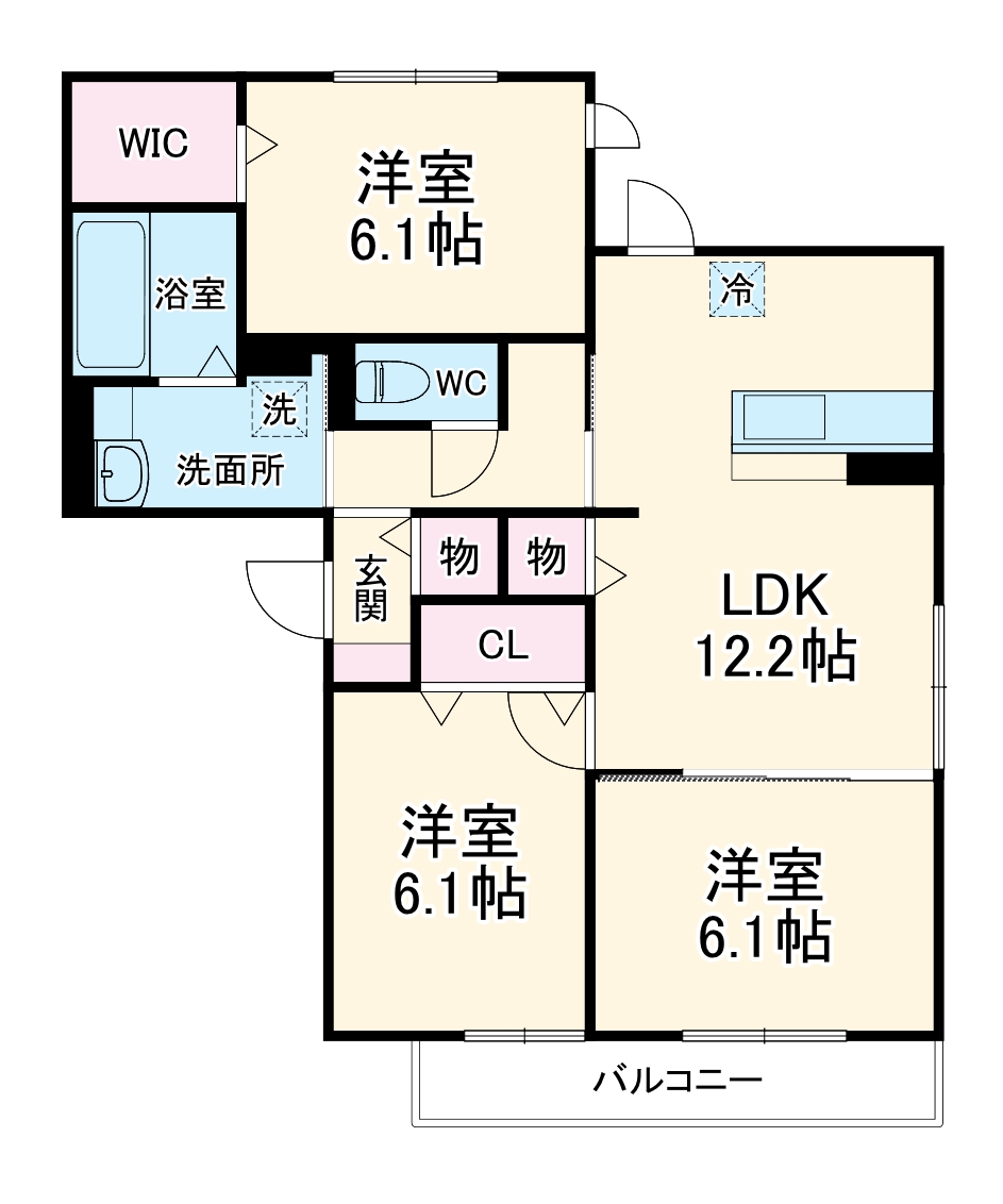 Le Porte-Bonheur(ル・ポルト・ボヌール)の間取り
