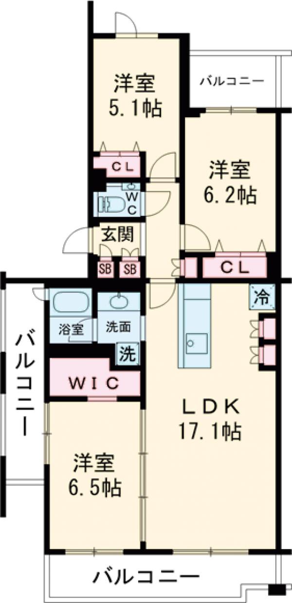 グランハイツ瀬田Ｎｏｒｔｈの間取り