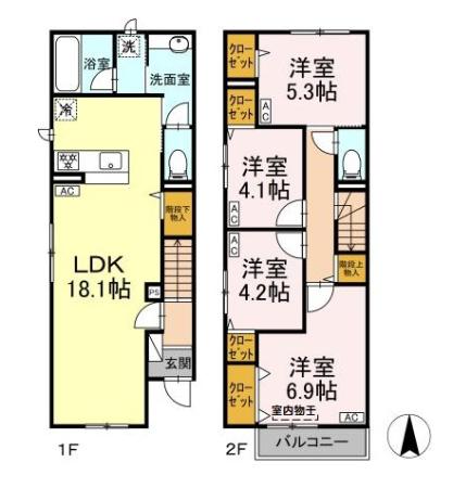 赤堤4丁目PJの間取り
