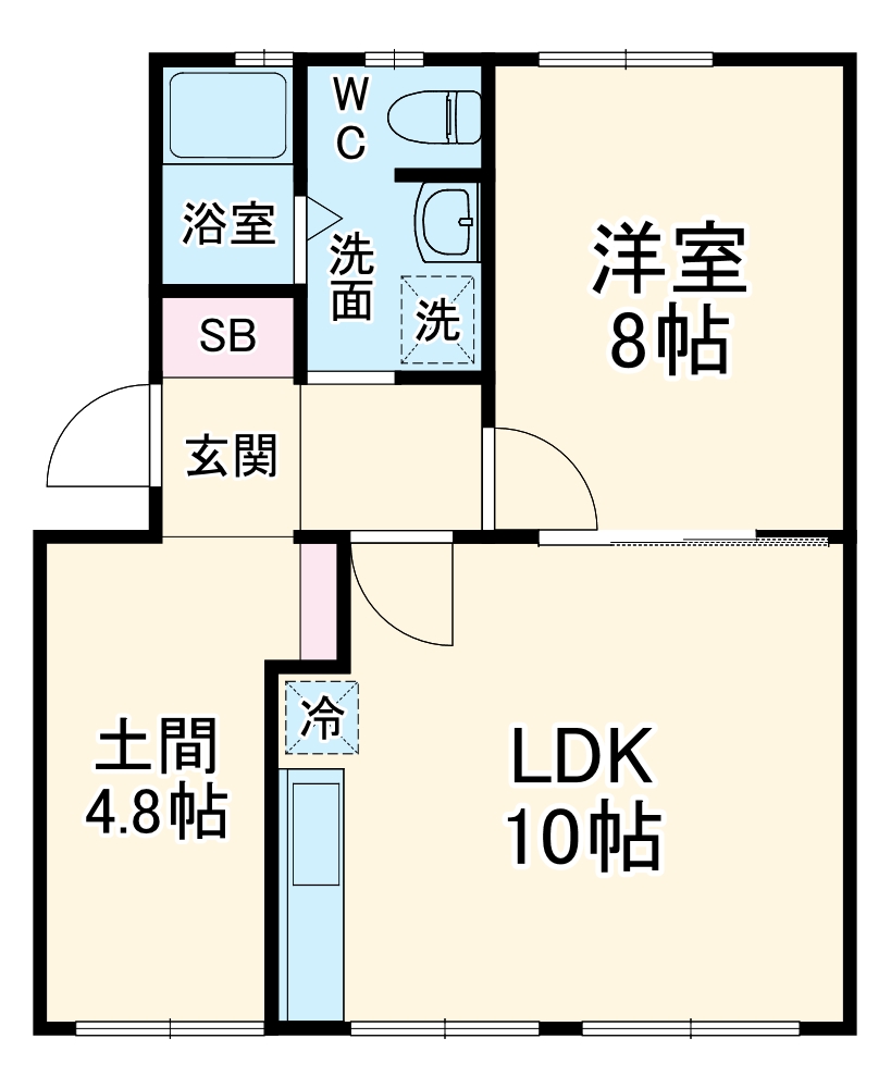 松戸タイムズ1号棟の間取り