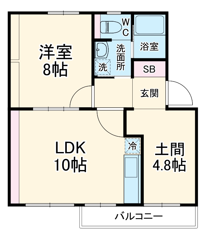 松戸タイムズ1号棟の間取り