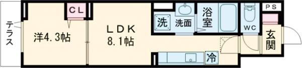 練馬区錦2丁目新築共同住宅の間取り