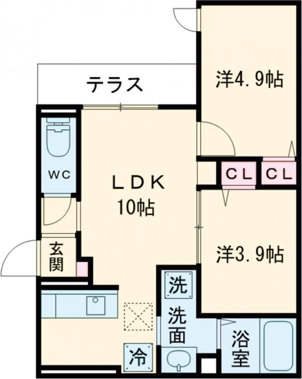 練馬区錦2丁目新築共同住宅の間取り