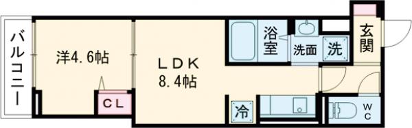 練馬区錦2丁目新築共同住宅の間取り