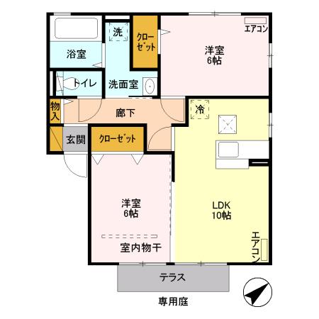 ベルボナール　Ｄの間取り