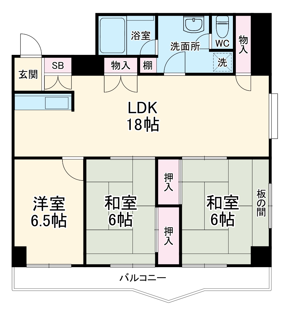 フローライト市川の間取り