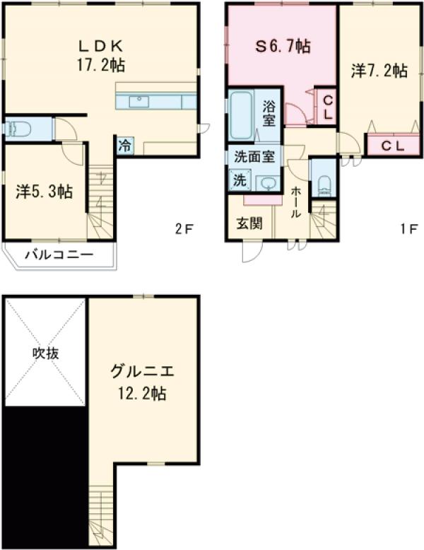 上野毛戸建の間取り