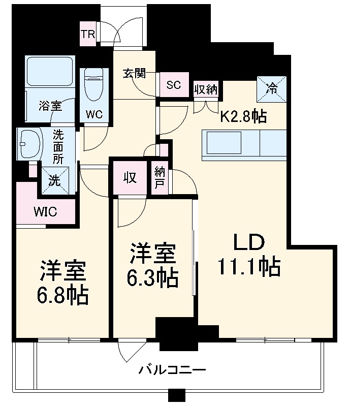 ブリリアタワー高崎アルファレジデンシアの間取り