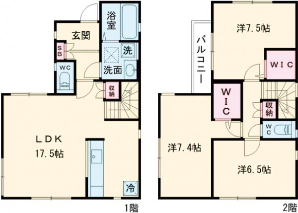 Kolet八王子中野上町の間取り