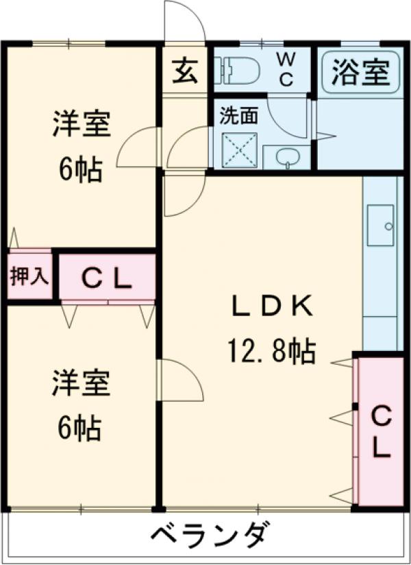 富田マンションの間取り