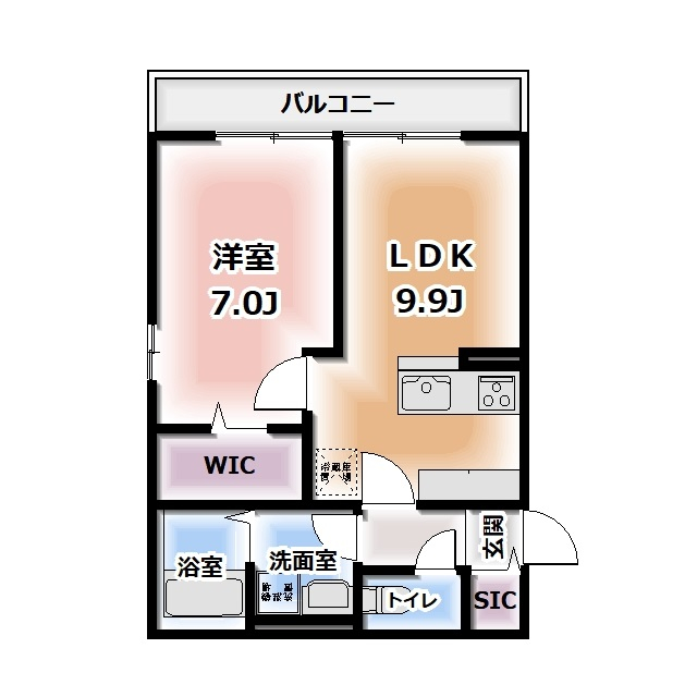 中田本町の完工年月(2026年9月)築の賃貸アパートの間取り