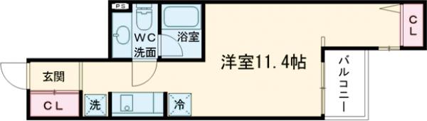 プライマル下北沢代田の間取り
