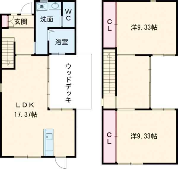 キャレブランクラージュの間取り