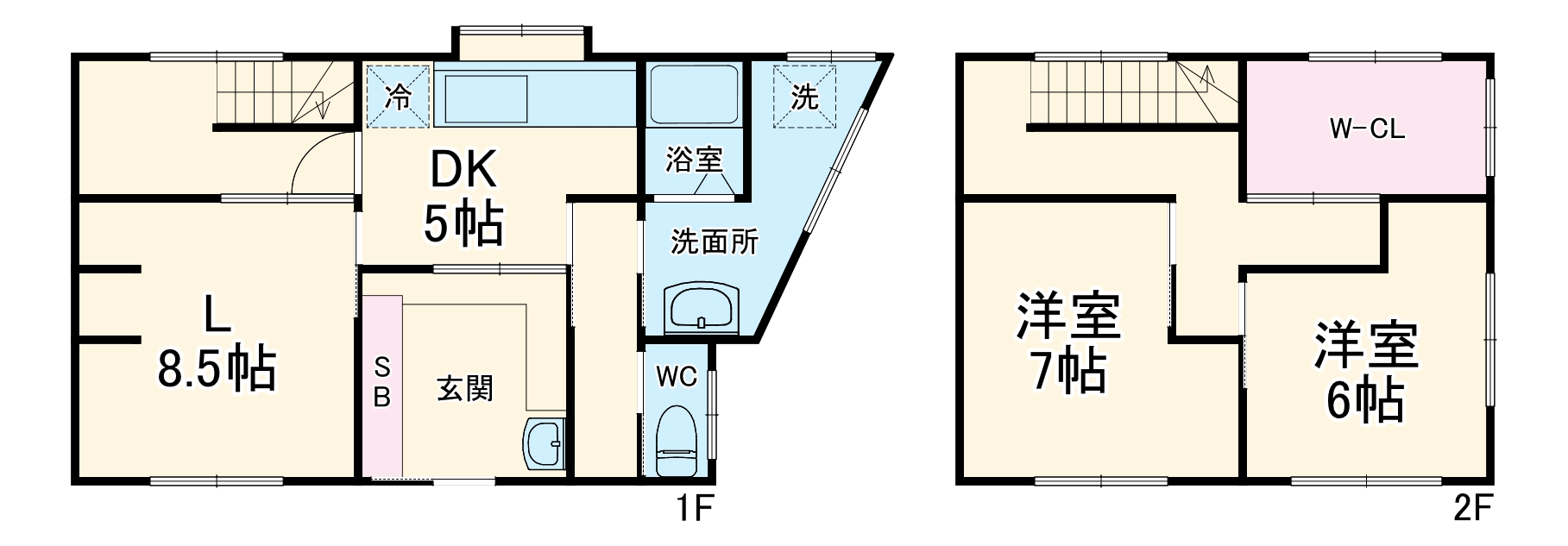 昌栄町一戸建ての間取り