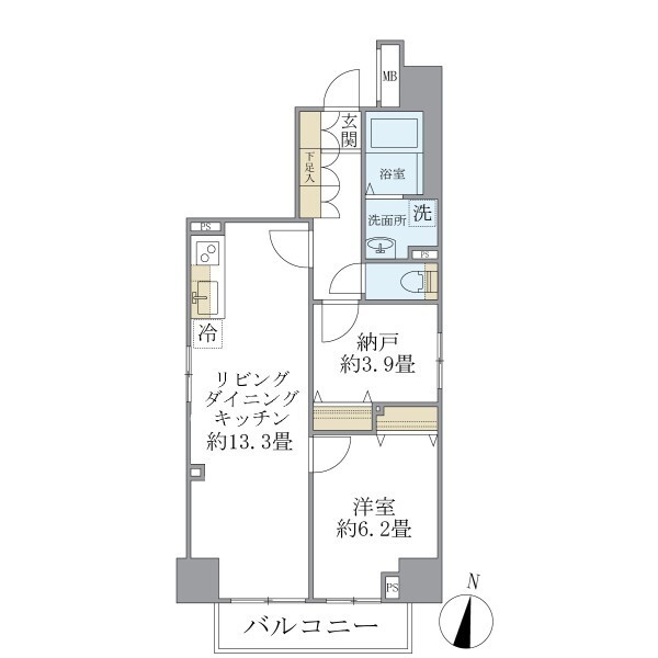 D’s VARIE阪東橋レジデンスの間取り