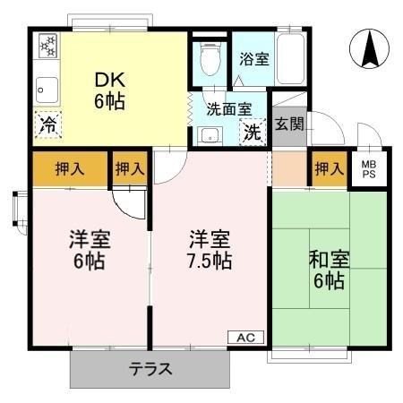 グレースコーポAの間取り