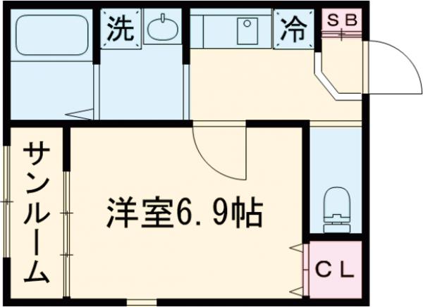 本所の完工年月(2016年3月)築の賃貸マンションの間取り
