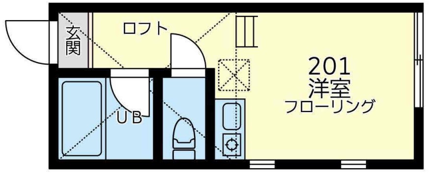 ユナイト殿町セニョール・ド・ボンフィンの間取り