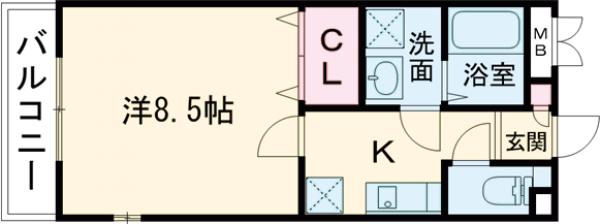 B's garden Higashikaizukaの間取り