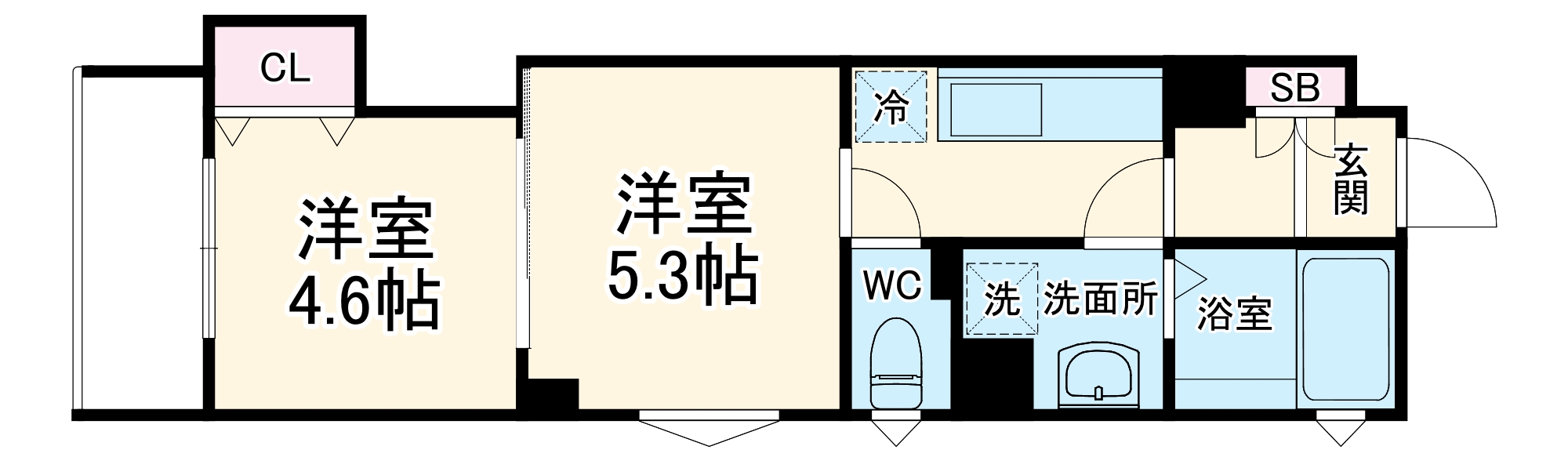 CASA CALMA 茨田大宮の間取り
