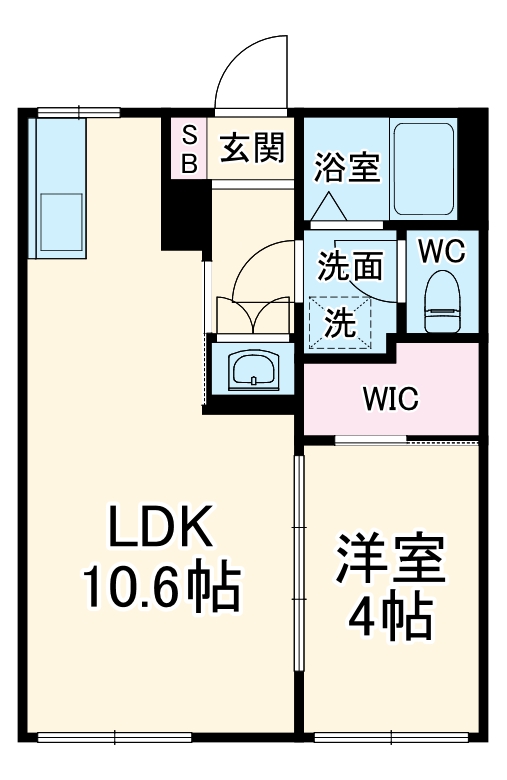 タウニーオリーブAの間取り