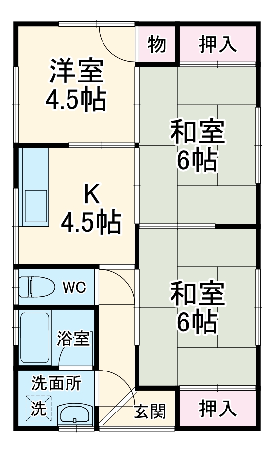 中込住宅の間取り