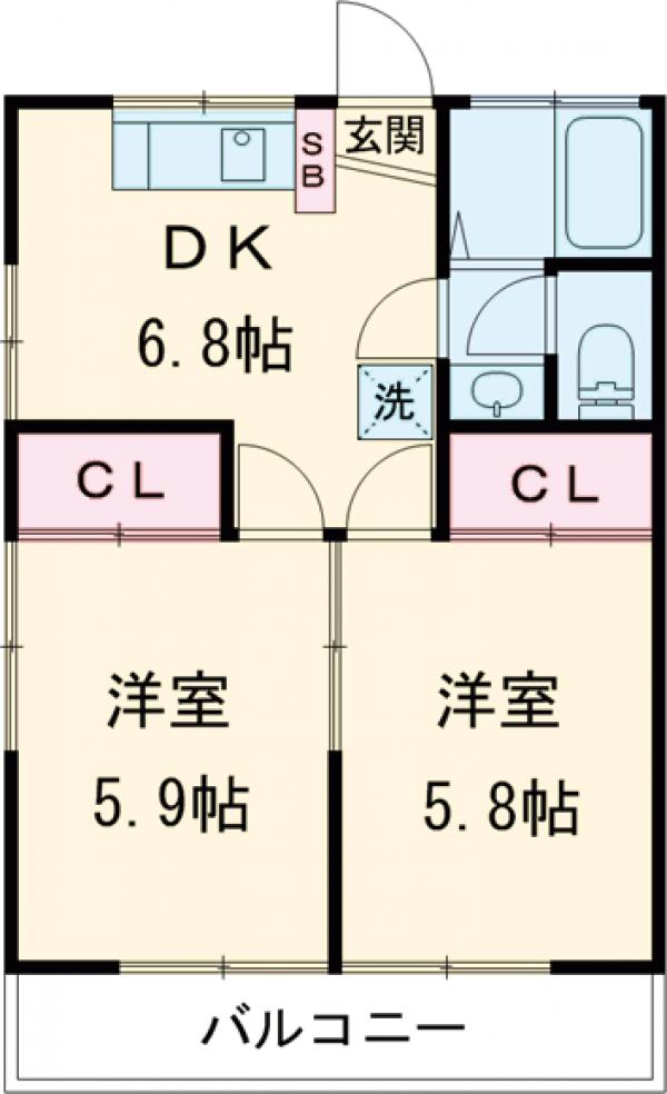 ハイツ久我山の間取り