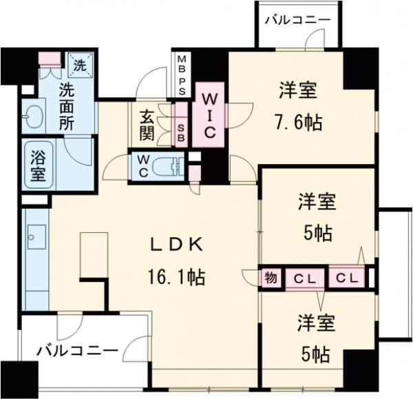 グーディッシュ西新井弐番館の間取り