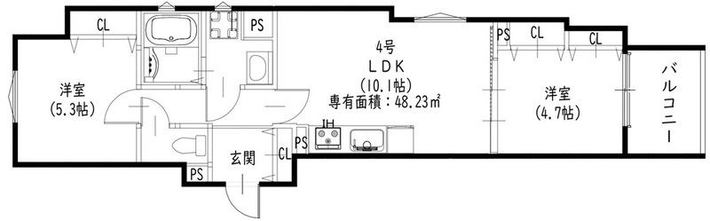 クリエオーレ住吉の間取り