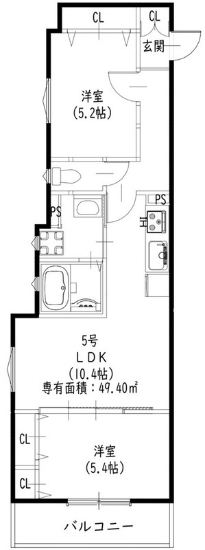 クリエオーレ住吉の間取り