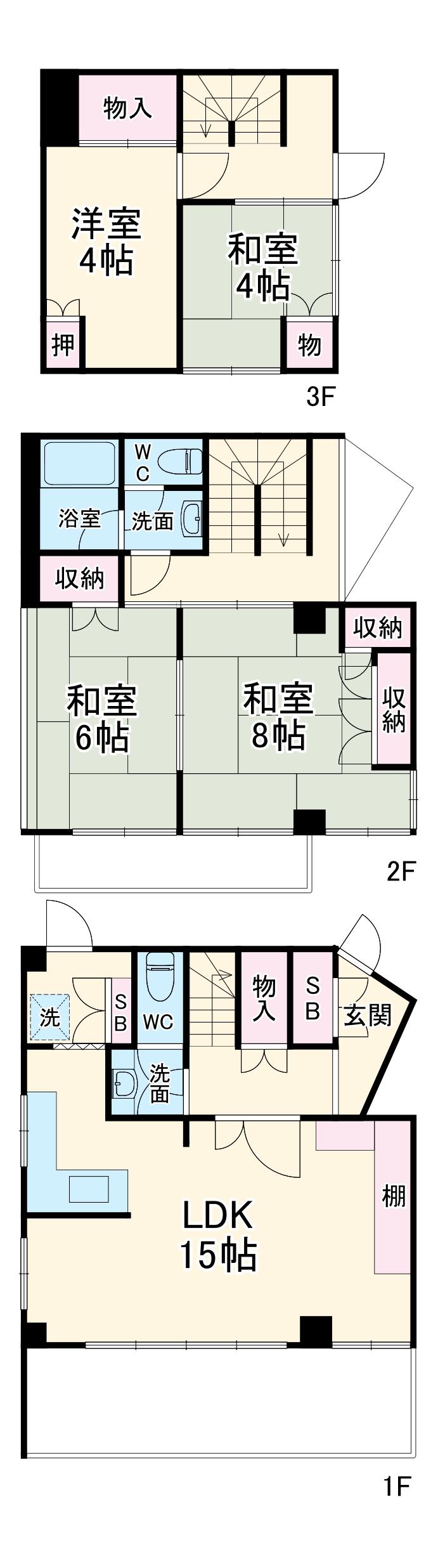 千種区平和が丘3丁目戸建の間取り