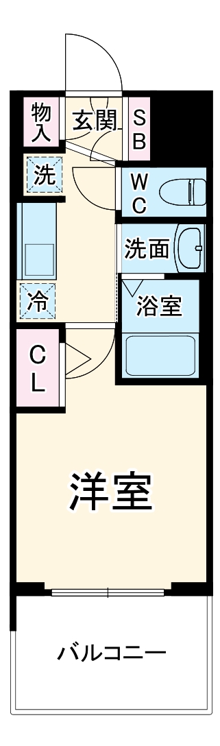 エステムコート難波WEST-SIDEⅨレデントの間取り
