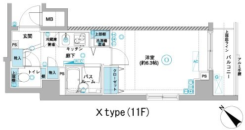 フェニックス横濱関内ＢＡＹ　ＧＡＩＡの間取り