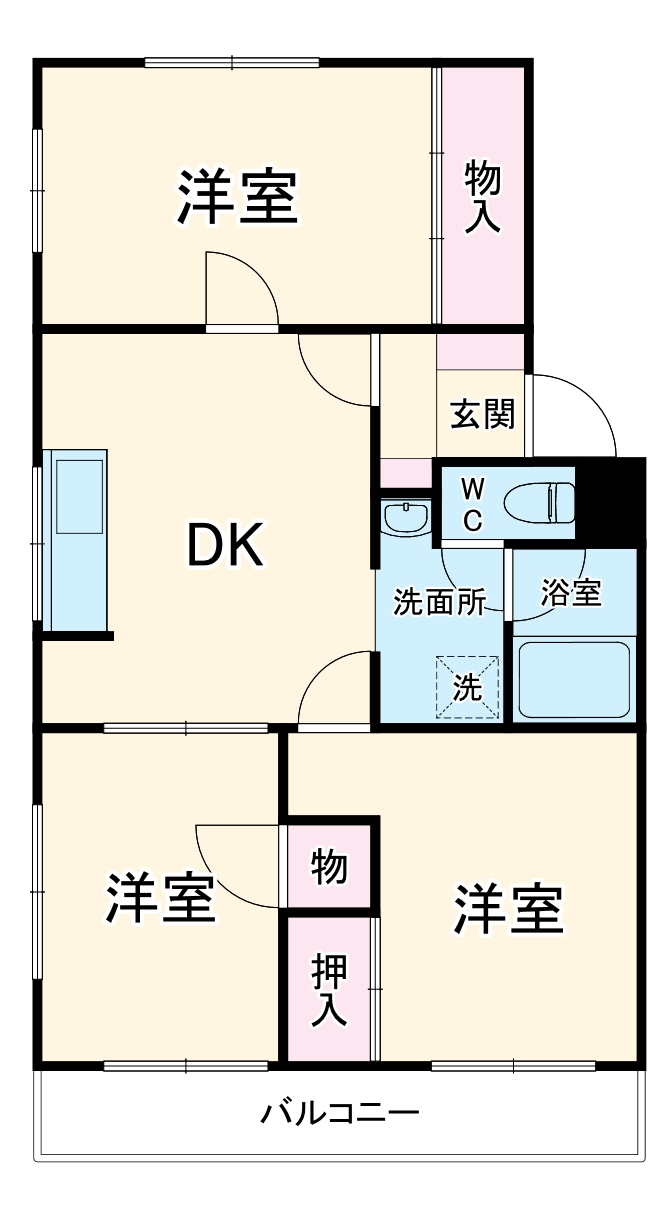フォンテーヌ栢山の間取り