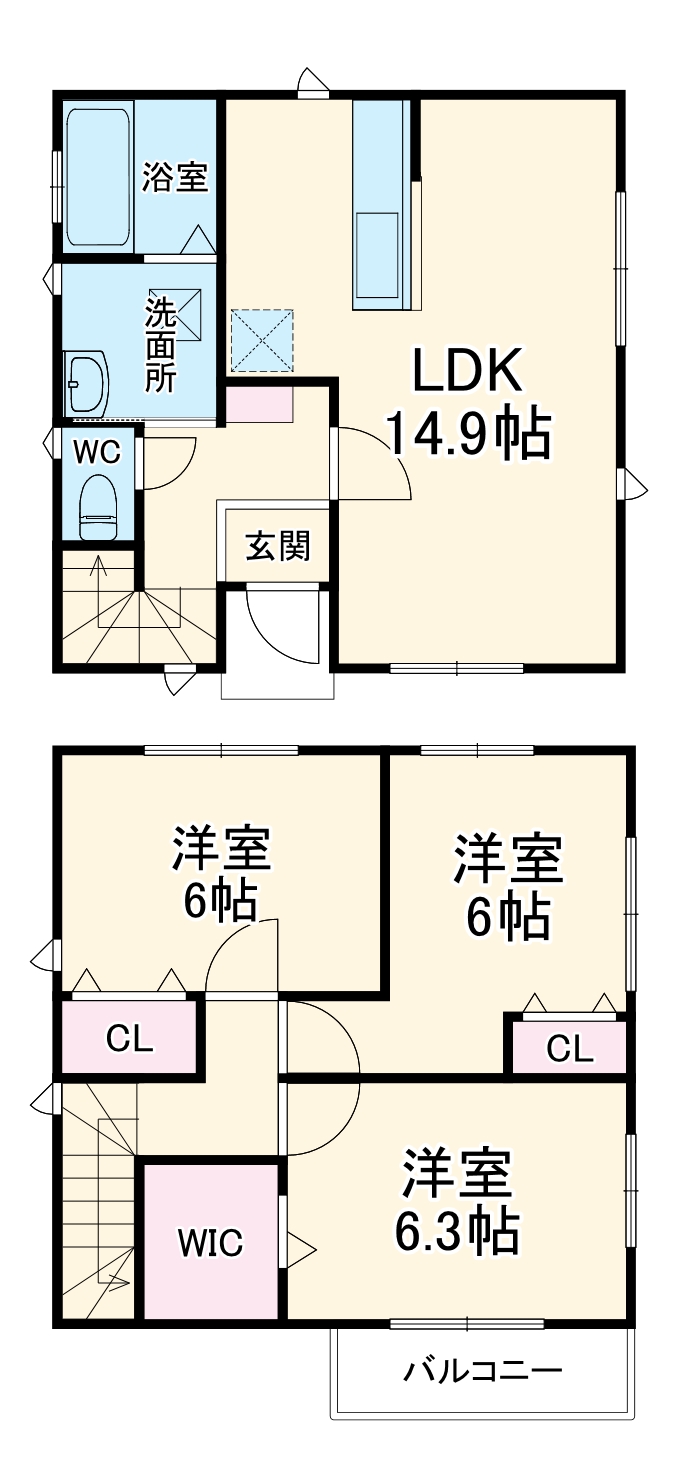 ニューパークサイドⅠ Jの間取り