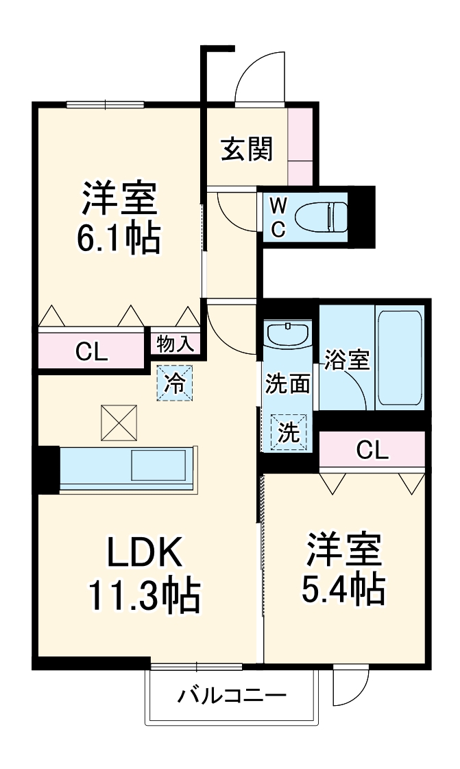 グローリー栄の間取り