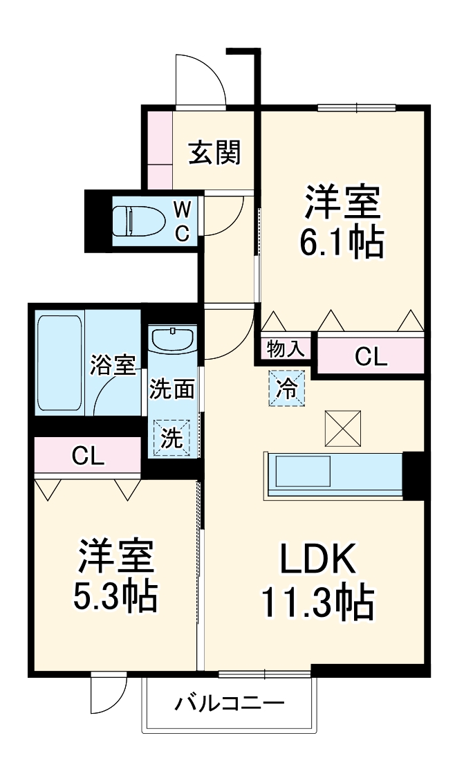 グローリー栄の間取り