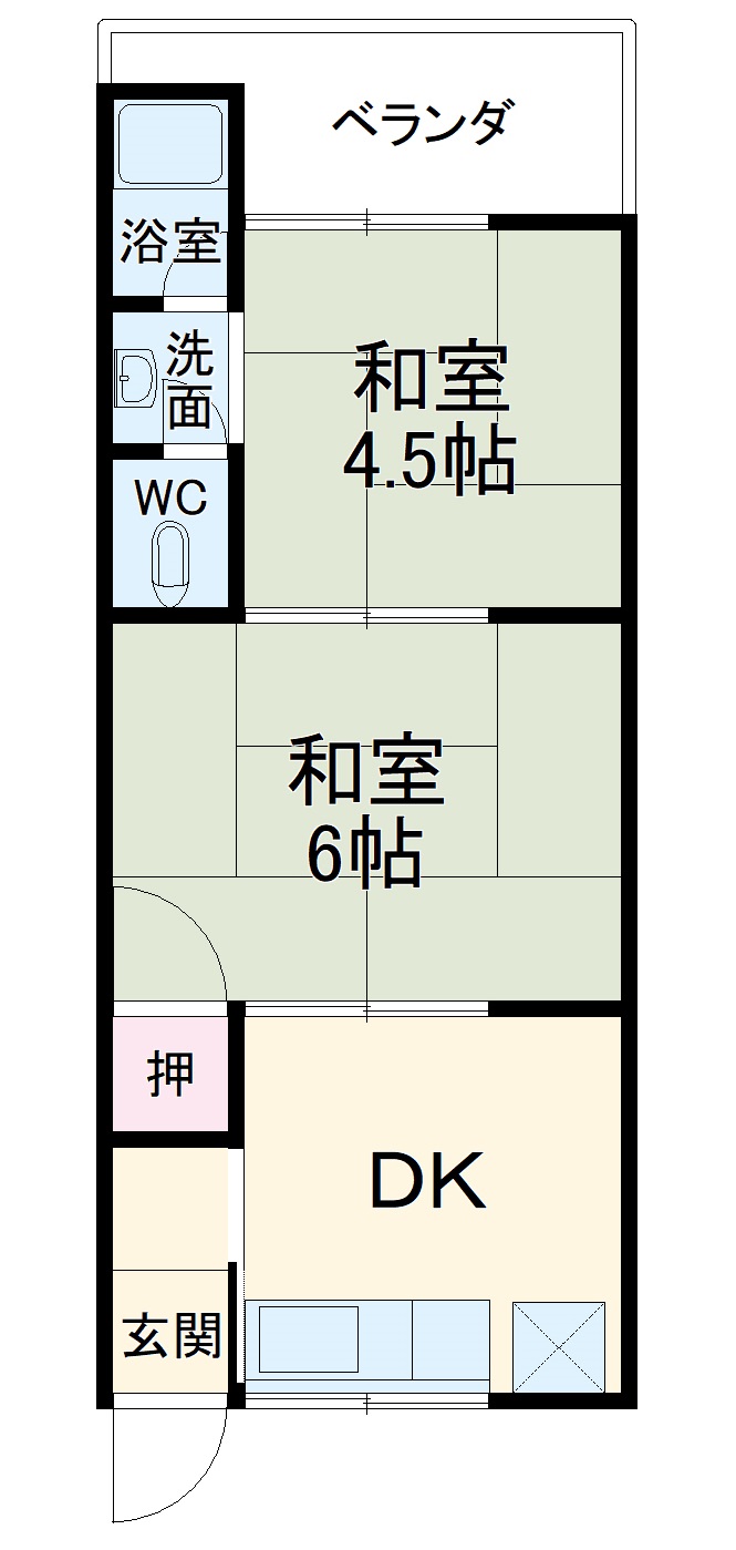 北条ハイムB棟の間取り