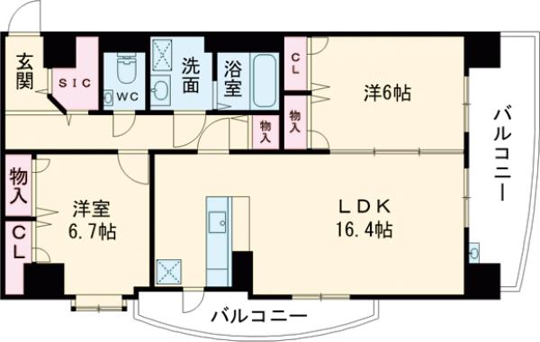 ヴィンチトーレ博多の間取り