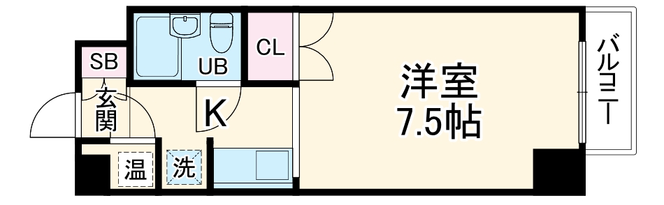 ハイツオークラ天神橋の間取り
