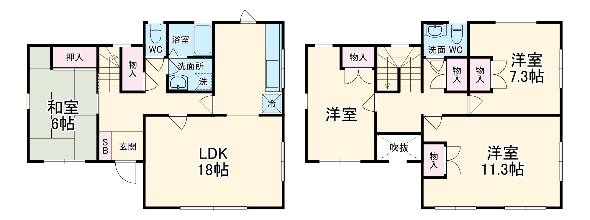永楽荘戸建 C棟の間取り