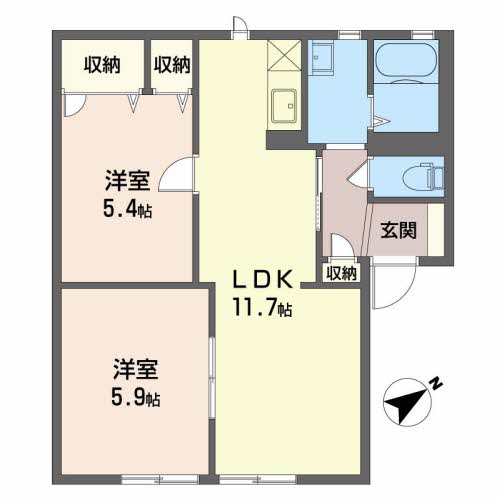 サンハイツ富士岡の間取り